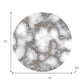 15" Set of Two Gold And Gray Abstract Round Placemats