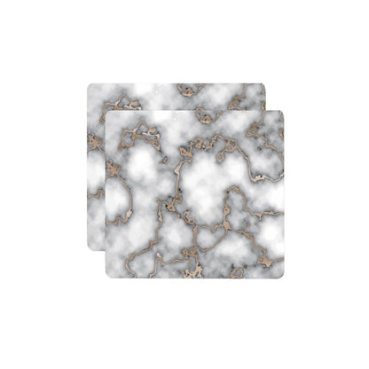 15" X 15" Gray And Gold Abstract Agglomerated cork Square Placemats