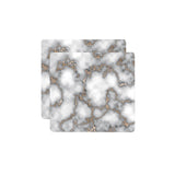 15" X 15" Gray And Gold Abstract Agglomerated cork Square Placemats