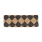 47" Tan And Black Black Leg Checkered Upholstered Bench