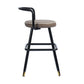 Set of Two 24" Black Steel Low Back Counter Height Bar Chairs