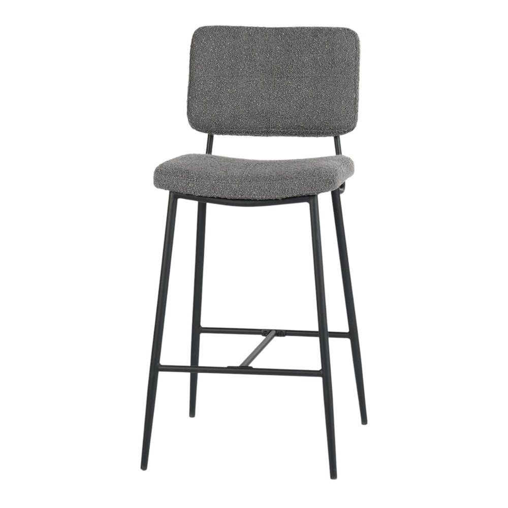 Set of Two Green and Black Manufactured Wood and Steel Low Back Bar Height Bar Chairs