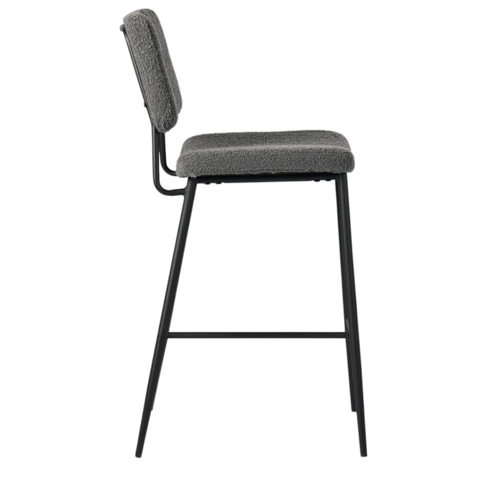 Set of Two Green and Black Manufactured Wood and Steel Low Back Bar Height Bar Chairs