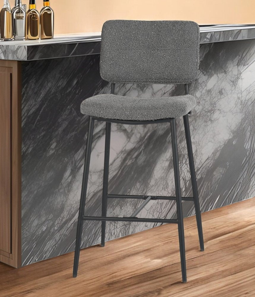 Set of Two Green and Black Manufactured Wood and Steel Low Back Bar Height Bar Chairs