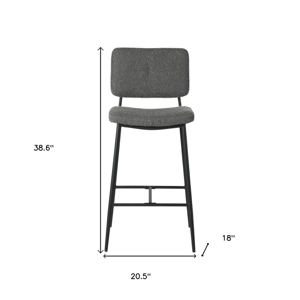 Set of Two Green and Black Manufactured Wood and Steel Low Back Bar Height Bar Chairs