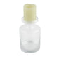8" Clear Glass Centerpiece Pillar Candle Holder With Candle
