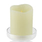 8" Clear Glass Centerpiece Pillar Candle Holder With Candle