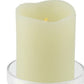 8" Clear Glass Centerpiece Pillar Candle Holder With Candle