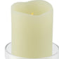8" Clear Glass Centerpiece Pillar Candle Holder With Candle