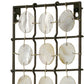 15" Brown And White Geometric Iron Wall Sconce Candle Holder With Candle