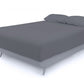 Light Gray Full Adjustable Upholstered Polyester No Bed Frame with Mattress