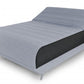 Light Gray Full Adjustable Upholstered Polyester No Bed Frame with Mattress