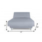 Light Gray Full Adjustable Upholstered Polyester No Bed Frame with Mattress