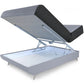 Light Gray Full Adjustable Upholstered Polyester No Bed Frame with Mattress