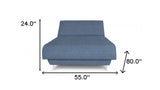 Blue Jeans and Blue Full Adjustable Upholstered Polyester No Bed Frame with Mattress