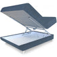Blue Jeans and Blue Full Adjustable Upholstered Polyester No Bed Frame with Mattress