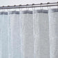 72" Gray Floral Faux Linen Shower Curtain With Embroidery