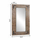 75" Brown Wood Framed Leaning Accent Mirror