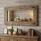 75" Brown Wood Framed Leaning Accent Mirror