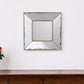 12" Square Wall Mounted Vintage Style Glass Frame Accent Mirror