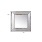 18" Brown Square Metal Framed Antiqued Glass Accent Mirror