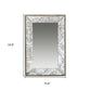 24" Silver Glass Framed Accent Mirror