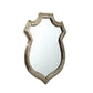 24" Silver Solid Wood Abstract Framed Accent Mirror