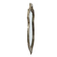 24" Silver Solid Wood Abstract Framed Accent Mirror