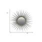 30" Silver Metal Sunburst Framed Accent Mirror