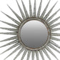 30" Silver Metal Sunburst Framed Accent Mirror
