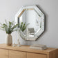 28" Silver Octagon Glass Framed Accent Mirror
