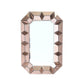 35" Rose Gold Glass Abstract Ornate Framed Accent Mirror