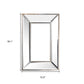 18" Silver Beveled Glass Framed Accent Mirror