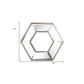 12" Silver Wood Hexagon Framed Accent Mirror