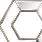 12" Silver Wood Hexagon Framed Accent Mirror