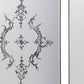 Set of Six Decorative Antiqued Glass Black Metal Framed Mirror Set