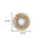 27" Gold Sunburst Iron Framed Accent Mirror