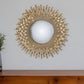 27" Gold Sunburst Iron Framed Accent Mirror