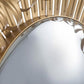 27" Gold Sunburst Iron Framed Accent Mirror