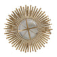 27" Gold Sunburst Iron Framed Accent Mirror