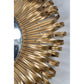 27" Gold Sunburst Iron Framed Accent Mirror