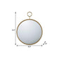 32" Gold Round Iron Framed Accent Mirror