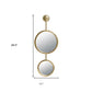 29" Gold Round Iron Framed Accent Mirror