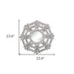 24" White Floral Scrollwork Distressed Round Framed Accent Mirror