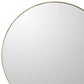 30" Gold Round Wood Framed Accent Mirror