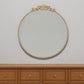 39" Gold Crowned Top Iron Framed Accent Mirror