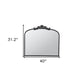 31" Black Arch Iron Framed Accent Mirror