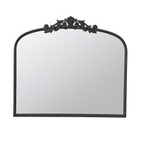 31" Black Arch Iron Framed Accent Mirror