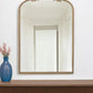 36" Gold Arch Iron Framed Accent Mirror