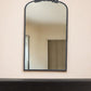 42" Black Arch Iron Framed Accent Mirror